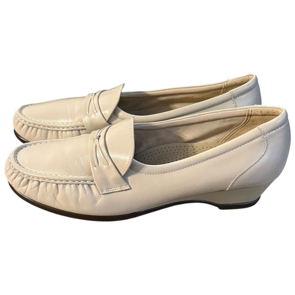 SAS 9.5‎ Wide Tripad Comfort Loafers Cream Leather